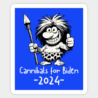 Cannibals for Biden 2024 Sticker